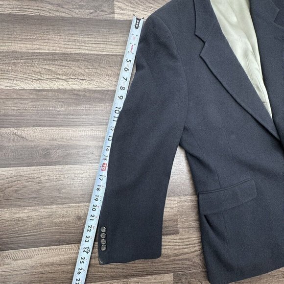 Jos A Bank Mens Sport Coat Blazer Suit‎ Jacket 44R Camel Hair Black 2 Button - Picture 10 of 11